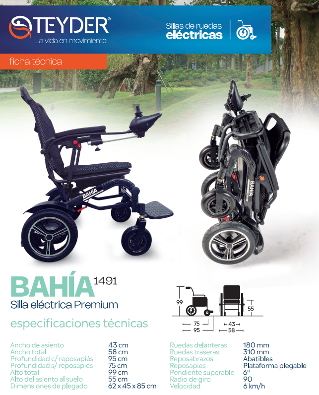 Silla de ruedas electrica Teyder Bahía