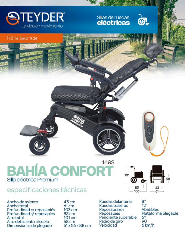 Silla de ruedas eléctrica Teyder Bahía Confort