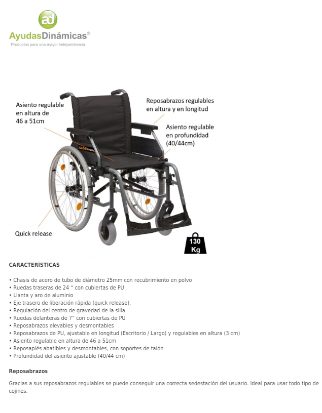 Silla Gades Vario