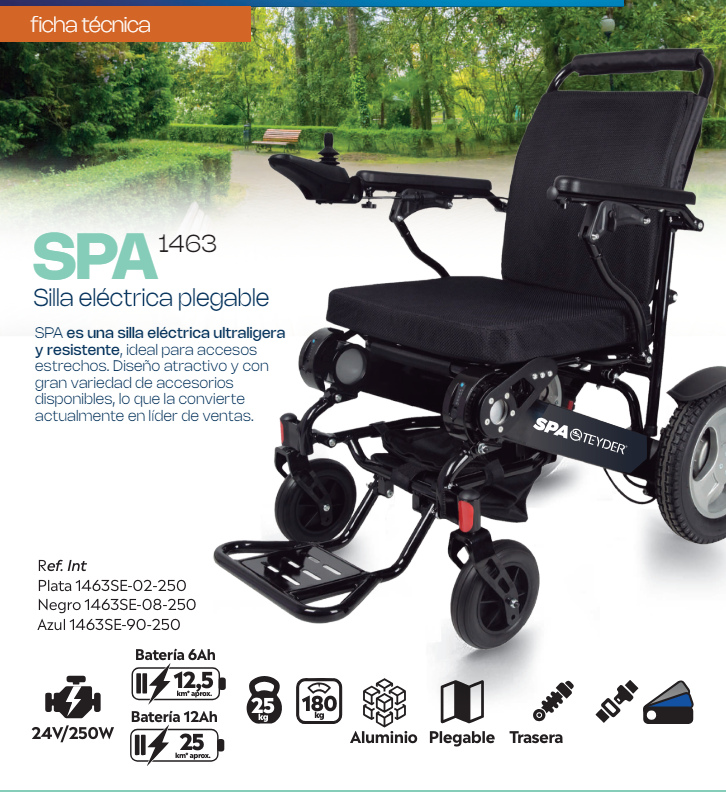 Silla ruedas electrica Spa Teyder 250W