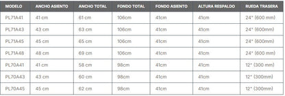 Apolo 2  plegable de acero