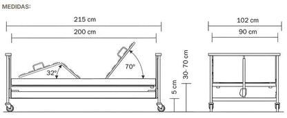 LOW Cama electrónica baja
