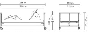 Cama electrónica XL NORMA 120 cm